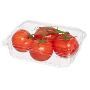 1LB Tomato Button Snap PET Clamshell