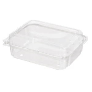 High Lid Button Snap PET Clamshell