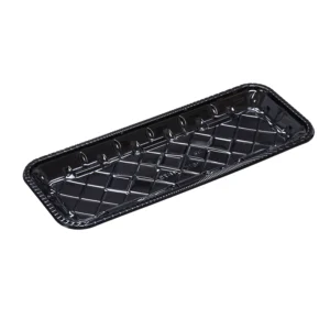 7S Ridged Meat Tray Black