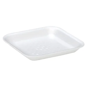 1S Foam Meat Tray White
